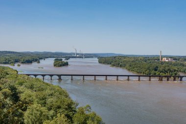 Schulls Rock Overlook 'dan Susquehanna Nehri, Susquehanna Riverlands Eyalet Parkı, PA ABD