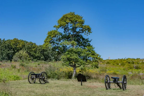 Parrott Rifles Battlefield Late Summer Afternoon Gettysburg Usa — Stock Photo, Image
