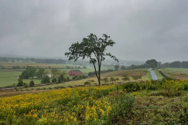 Mclean Farm Oak Hill Rainy Autumn Day Gettysburg Pennsylvania Usa — Stock Photo, Image