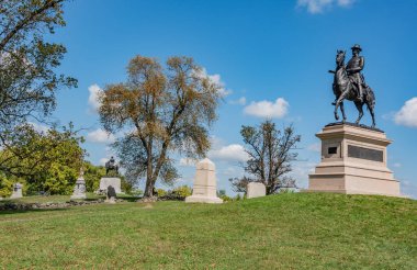 Doğu Mezarlığı Tepesi Sonbahar Öğleden Sonra, Gettysburg Pennsylvania ABD