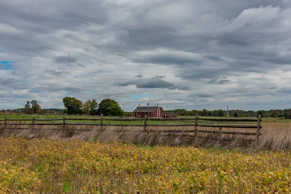 Codori Farm Fields Picketts Charge Gettysburg Pennsylvania Usa — Stock Photo, Image