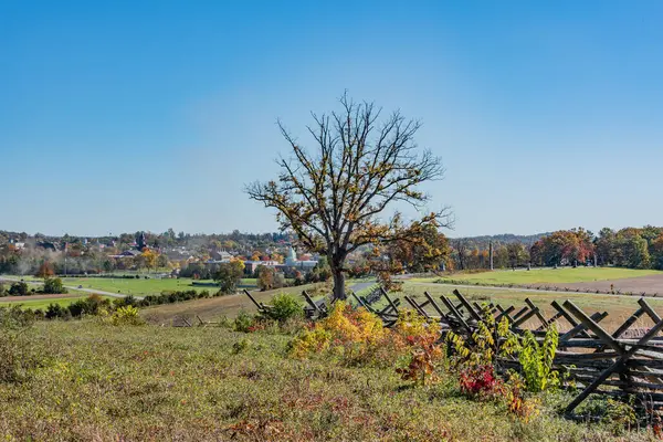 Late Autumn Afternoon Oak Hill Gettysburg Pennsylvania Usa — Stock Photo, Image