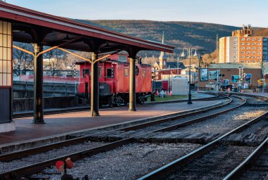 Dusk, Maryland ABD 'deki Cumberlands Tren İstasyonu