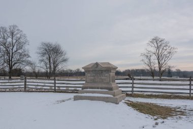 Barlows Knoll Kış Sonrası, Gettysburg, Pennsylvania ABD