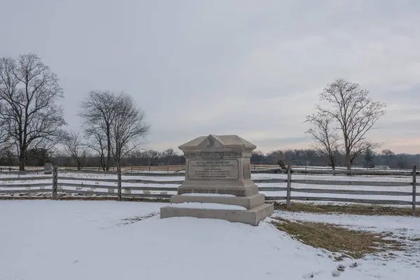 Barlows Knoll Winter Afternoon Gettysburg Pennsylvania Usa — Stock Photo, Image