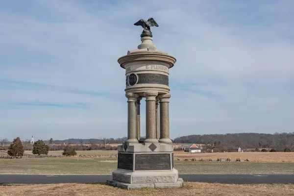 73Rd New York Infantry Monument Trostle Frm Gettysburg Pennsylvania Usa — Stock Photo, Image