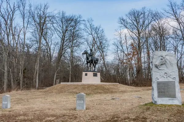 Monuments Sedgwick Avenue Gettysburg Pennsylvania Usa — Stock Photo, Image