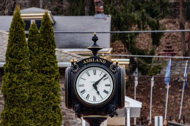 Ashland Town Clock, Pennsylvania USA clipart