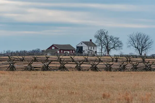 Klingel Farm Blustery March Day Gettysburg Pennsylvania Usa — Stock Photo, Image