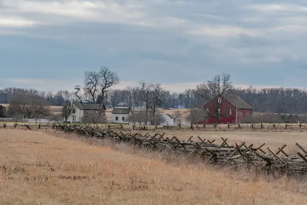 Gettysburg Farms Blustery March Afternoon Pennsylvania Usa — Stock Photo, Image