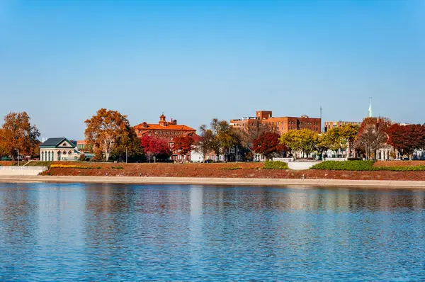 stock image The City of Harrisburg from the Susquehanna River, Pennsylvania USA