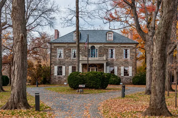 Fort Hunter Mansion Hermoso Día Otoño Harrisburg Pennsylvania Imágenes de stock libres de derechos