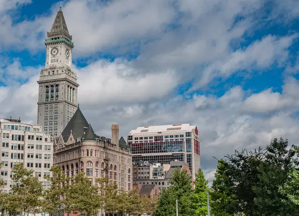 Boston Massachusetts Abd Güzel Bir Sonbahar Öğleden Sonra Özel Kulesi Telifsiz Stok Fotoğraflar