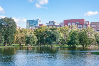 Bostons Halk Bahçesi Bir Sonbahar Öğleden Sonra, MA USA