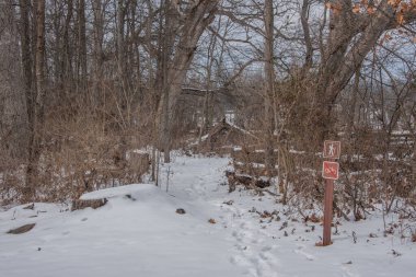 Gettysburg Savaş Alanındaki Kar Kapalı Yol, Pennsylvania ABD