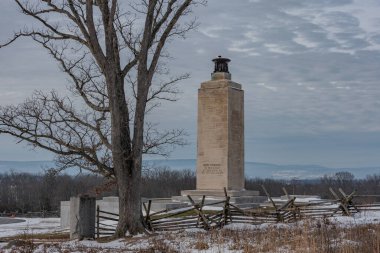 Eternal Light Peace Memorial on a Winter Afternoon, Gettysburg PA USA