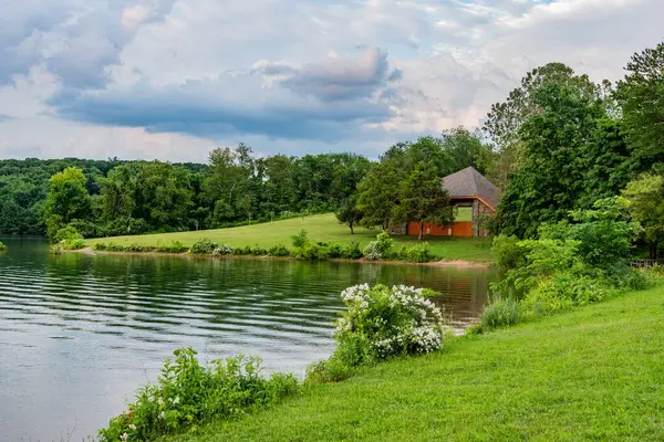 stock image Lake Marburg on a Beautiful Summer Evening, Pennsylvania USA