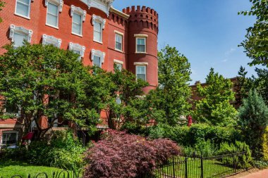 Washington DC 'deki Capitol Hill' de Güzel Korunan Bahçe