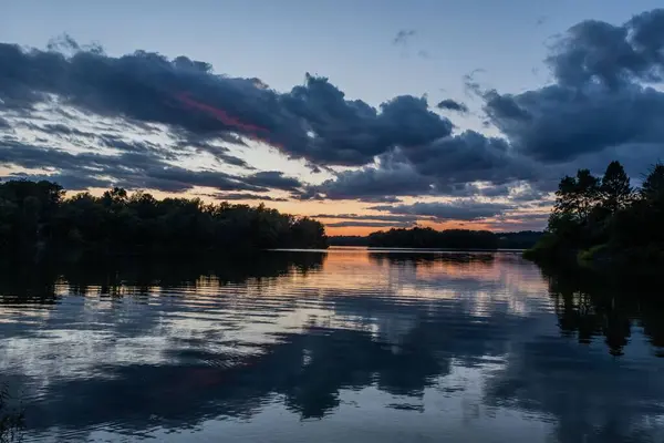 stock image August 12th Sunset over Lake Marburg, Pennsylvania USA