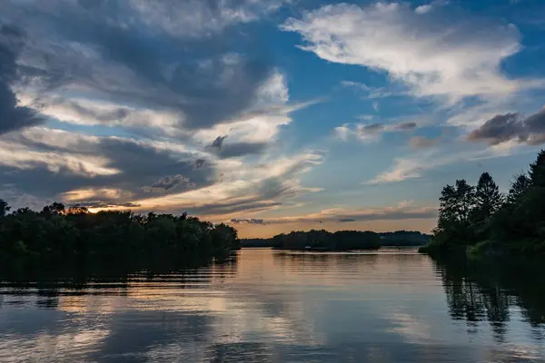 stock image A Cloudy Summer Sunset, Codorus State Park, Pennsylvania USA