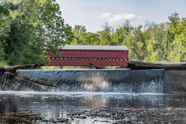 Tarihi Sachs Kapalı Köprü ve Marsh Creek Barajı, Gettysburg PA ABD