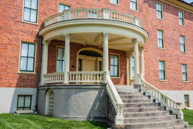 Entrance to Schmucker Hall, Lutheran Theological Seminary, Gettysburg PA USA clipart