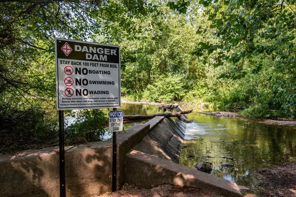 stock image The Marsh Creek Dam  near Sachs Covered Bridge