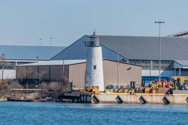 Lazaretto Point Deniz Feneri, Baltimore Limanı Maryland Kış Günü