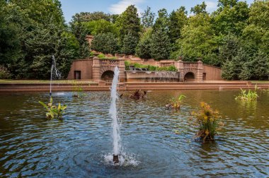 Meridian Hill Park Cascade Fountain, Washington DC on a Summer Day
