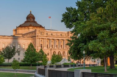 Washington DC 'deki Kongre Kütüphanesi' nde Yaz Günbatımı