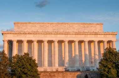 Lincoln Anıtı Soğuk Aralık akşamı, Washington DC