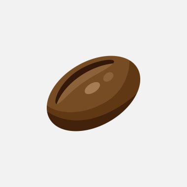 Coffee Bean Icon. Cafe Concept, Cartoon of Sickle Vector Icon for Web Design Isolated on White Background - Vector. Vector illustration