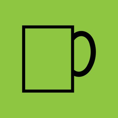 Coffee Cup icon isolated on Green Background. Cafe Concept. - Vector. Vector illustration