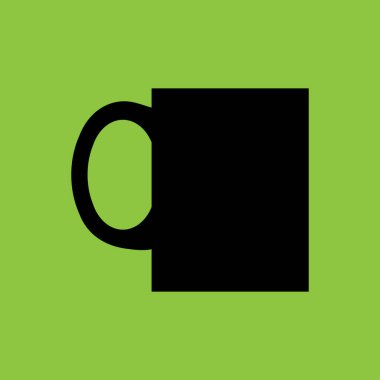 Coffee Cup icon isolated on Green Background. Cafe Concept. - Vector. Vector illustration