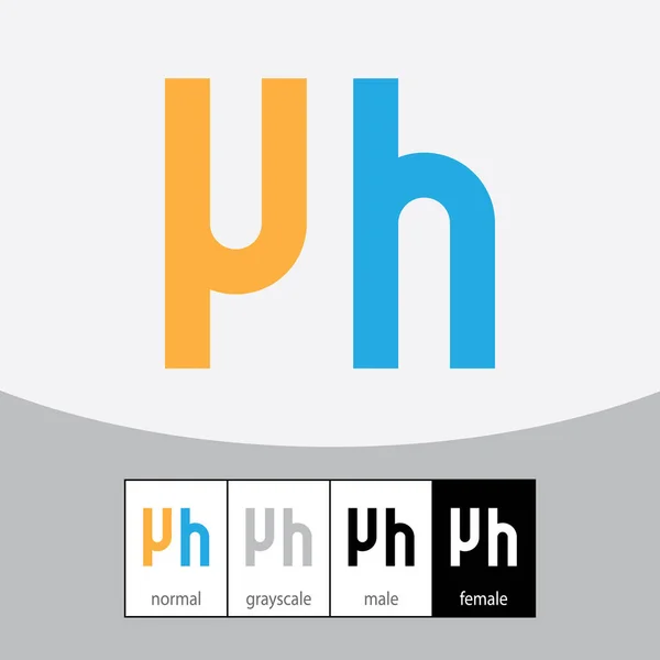 Letter Y and H logo design vector.