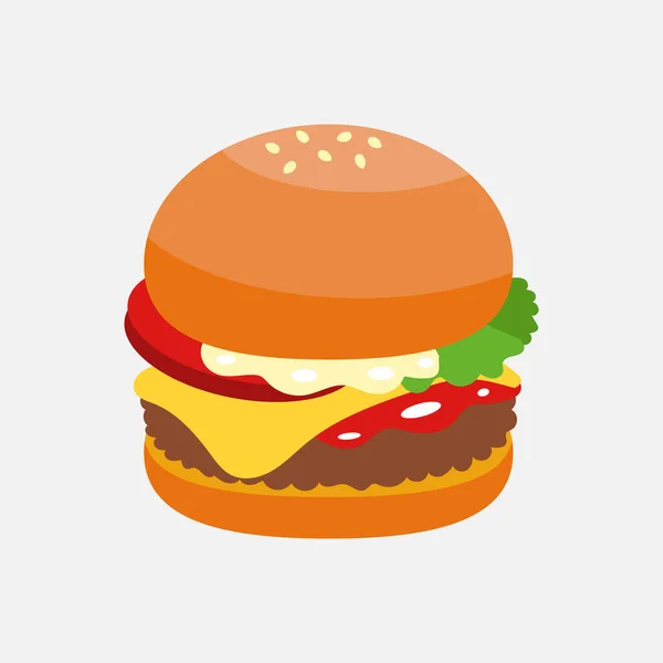 汉堡包图标 快速食品概念 基于白背景的Sickle向量图标在网页设计中的应用 — 图库矢量图片
