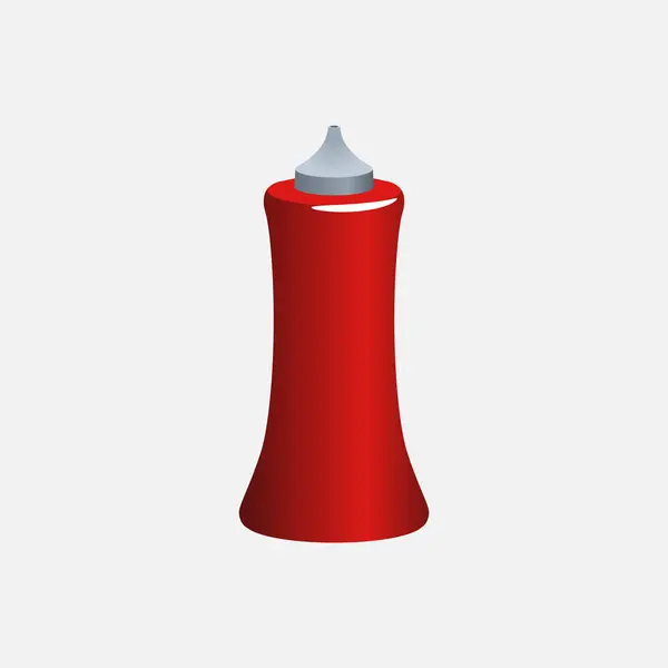 Icona Del Ketchup Fast Food Concept Cartone Animato Falce — Vettoriale Stock