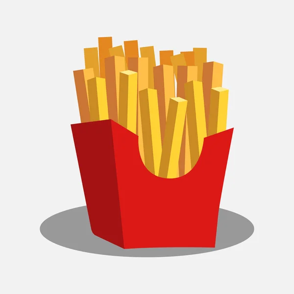 Chips Icon 快餐概念 疾病漫画 — 图库矢量图片