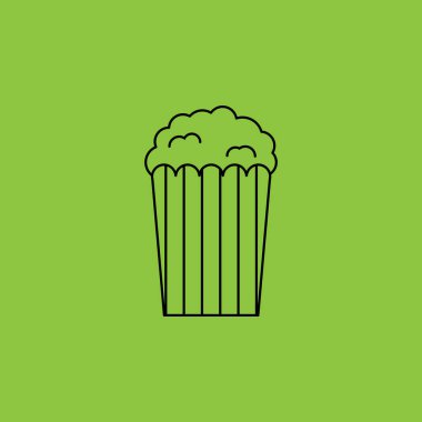 Popcorn icon isolated. Fast Food Concept. - Vector