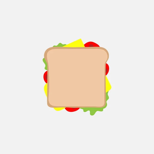 Sandwich Icon Fast Food Concept Cartoon — Stock Vector