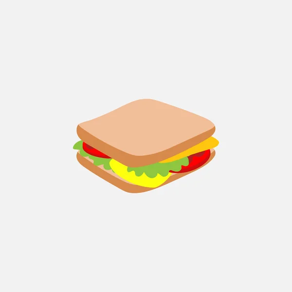 三明治图标 快餐概念 — 图库矢量图片