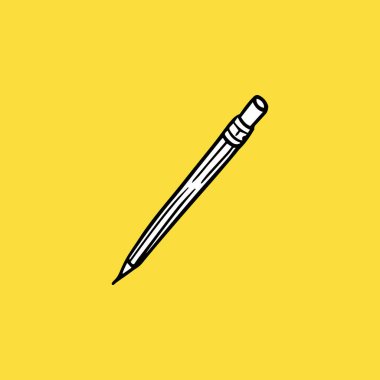 Pencil Icon, Drawing, Office, Sketch and Vintage