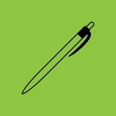 Ball Point Pen Icon isolated. Office. - Vector 