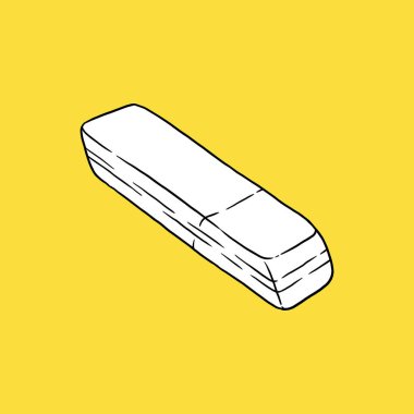 Silgi Simgesi, Ofis Konsepti, Eskiz ve Vintage.