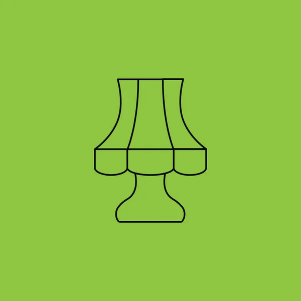 Abajur simgesi izole edildi. Antik Konsept - Vektör 