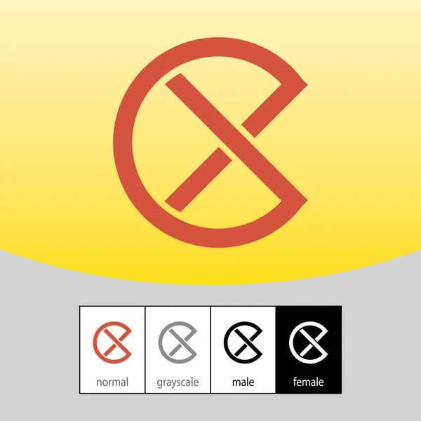 X Letter Logo. Red Color. - Vector. Vector illustration