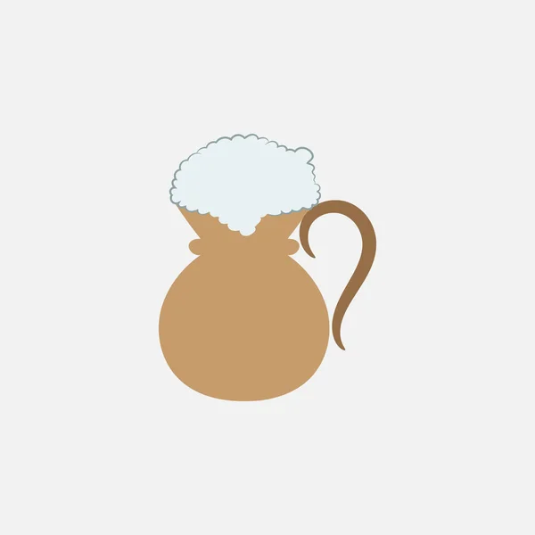 Türk Ayran simgesi, Fast Food, Düz Stil - Vektör