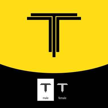 Mektup Logosu. Siyah renk. - Vektör. Vektör illüstrasyonu