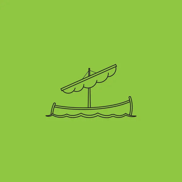 Segelboot Oder Segelschiff Vektorbild Vektorillustration — Stockvektor