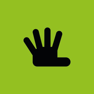 Beş Parmak İşareti. Çizgi film stili. - vektör. Vektör illüstrasyonu